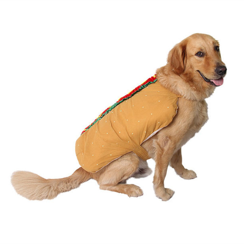 JMT-119434 Cute Pet Costume for Dogs and Cats - Funny Hot Dog Sandwich Outfit for Small to Extra Large Pets