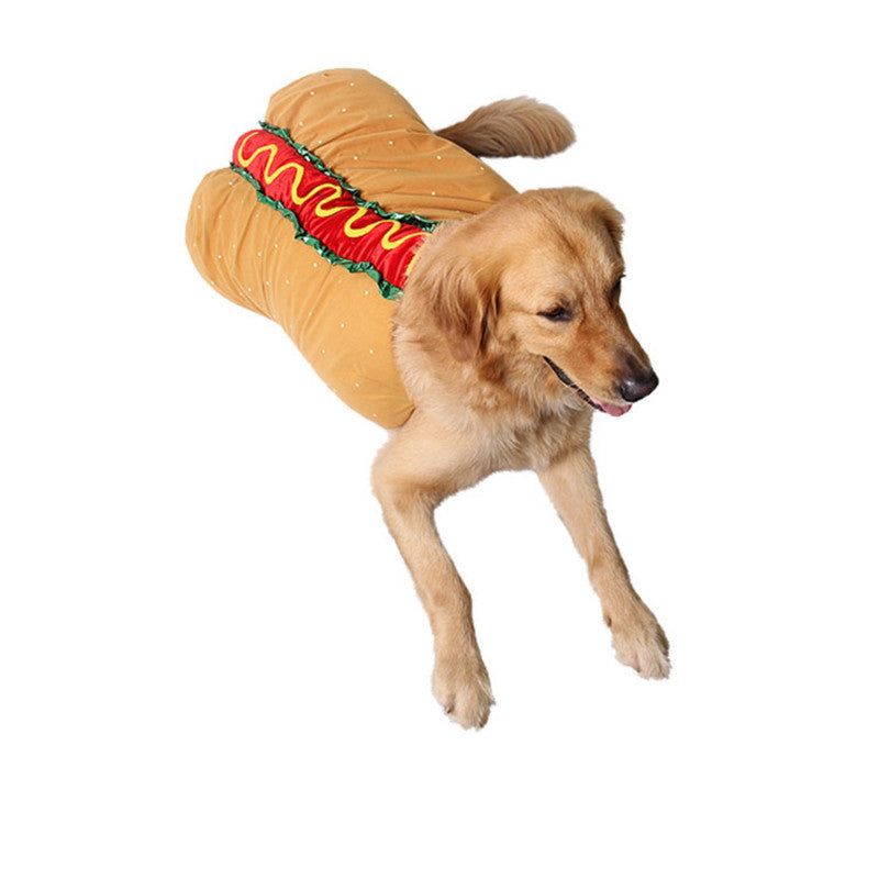 JMT-119434 Cute Pet Costume for Dogs and Cats - Funny Hot Dog Sandwich Outfit for Small to Extra Large Pets