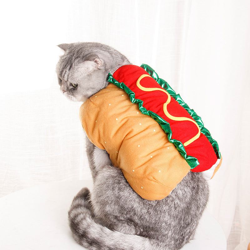 JMT-119434 Cute Pet Costume for Dogs and Cats - Funny Hot Dog Sandwich Outfit for Small to Extra Large Pets