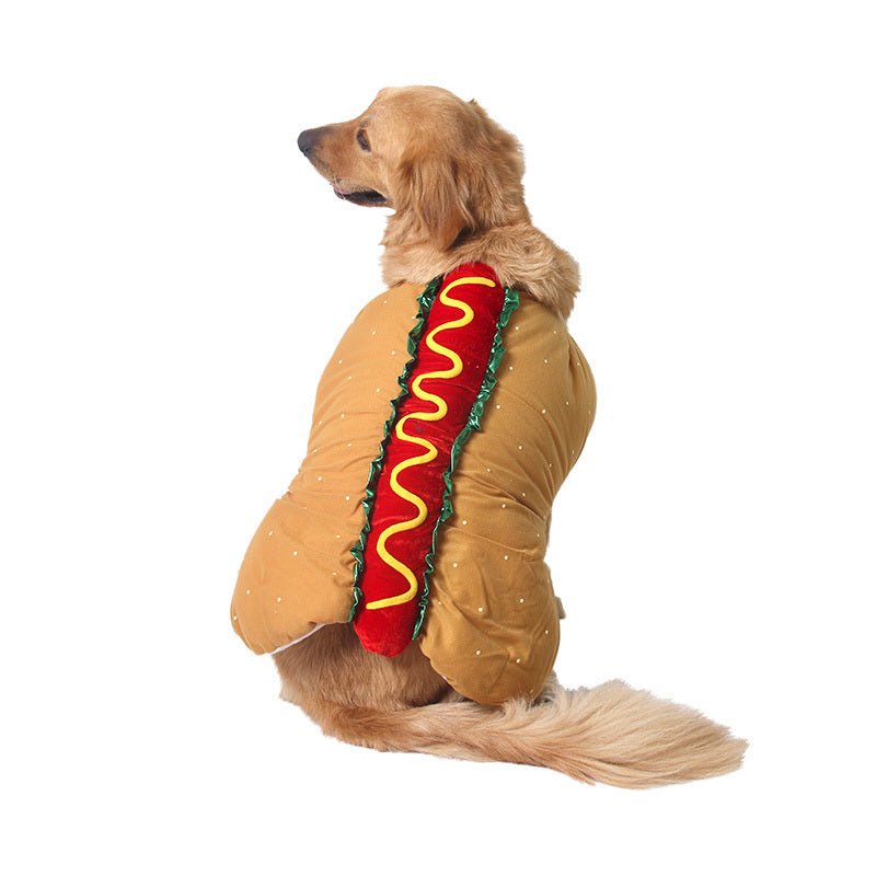 JMT-119434 Cute Pet Costume for Dogs and Cats - Funny Hot Dog Sandwich Outfit for Small to Extra Large Pets