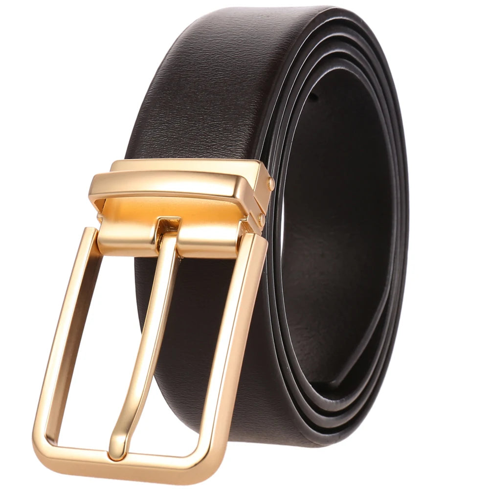 JMT-119562 Adjustable Alloy Pin Buckle Perforated Belt - Model LY35-21746-4
