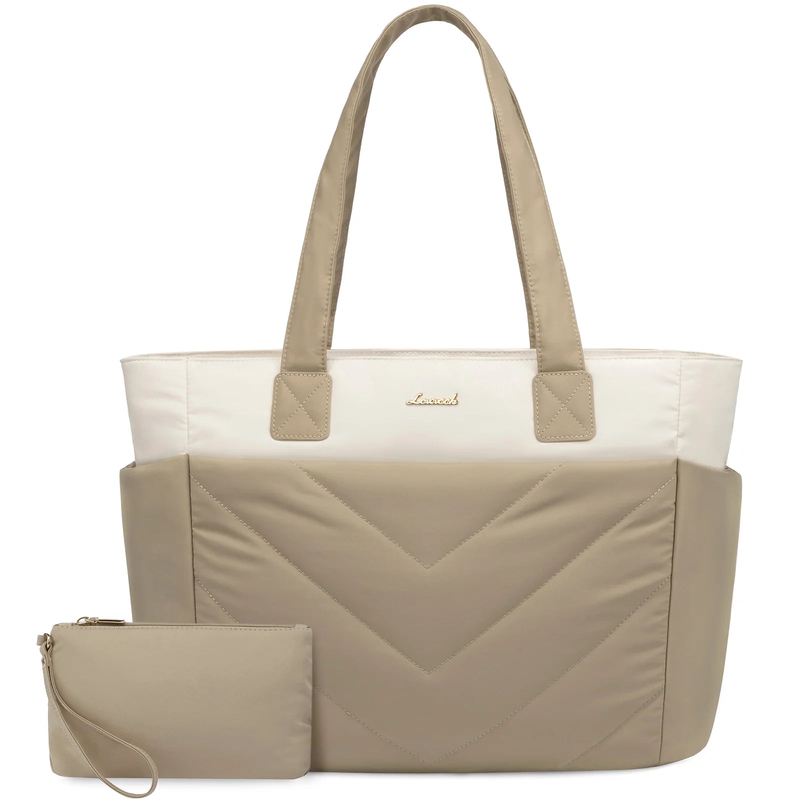JMT-119626 Puffer Quilted Laptop Tote Bag for Women, 15.6 Inch Large Travel Shoulder Handbag