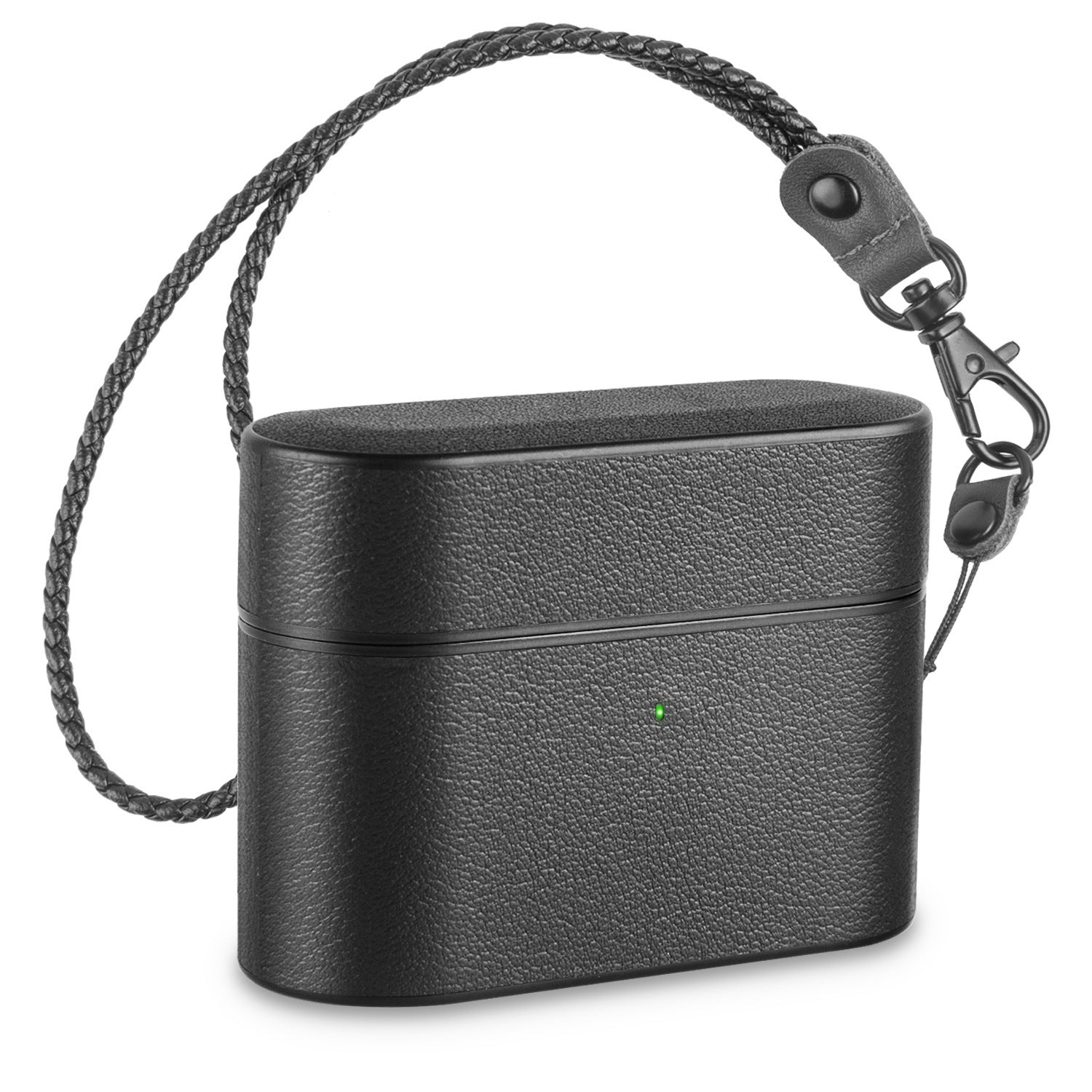 JMT-119626 Wireless Bluetooth Headset Leather Case Compatible with iPhone Models - Protective Cover with Hand Strap