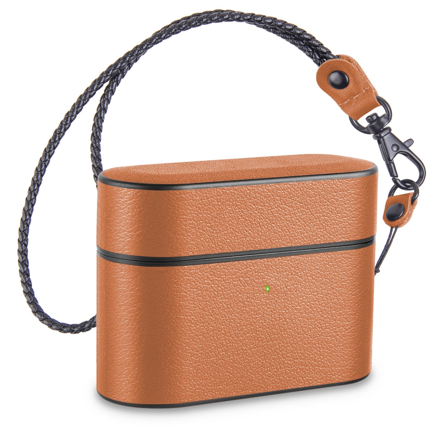 JMT-119626 Wireless Bluetooth Headset Leather Case Compatible with iPhone Models - Protective Cover with Hand Strap