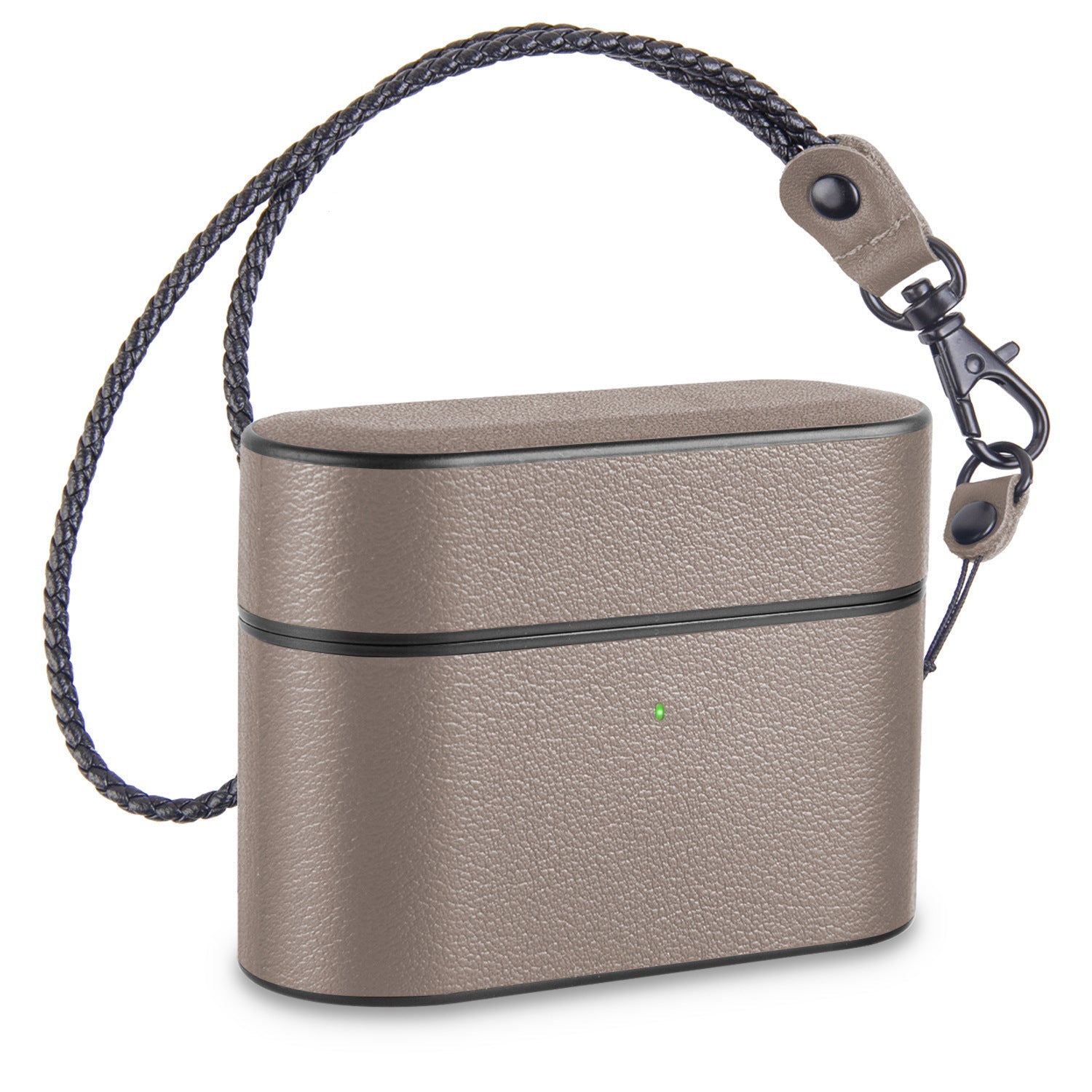 JMT-119626 Wireless Bluetooth Headset Leather Case Compatible with iPhone Models - Protective Cover with Hand Strap