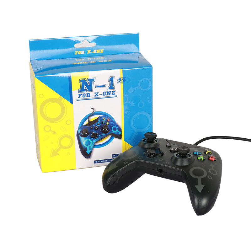 JMT-120266 USB Wired Gaming Controller for Xbox One and PC - Comfortable Ergonomics, Adjustable Vibration Feedback, Headset Port