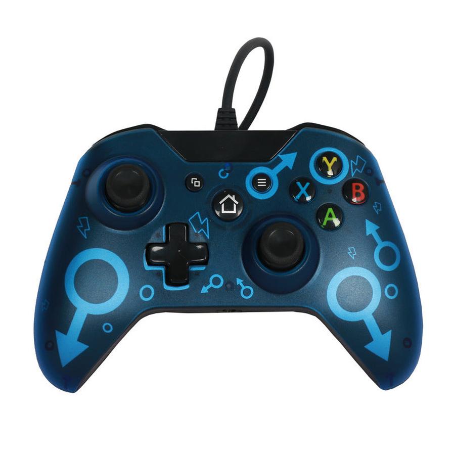 JMT-120266 USB Wired Gaming Controller for Xbox One and PC - Comfortable Ergonomics, Adjustable Vibration Feedback, Headset Port