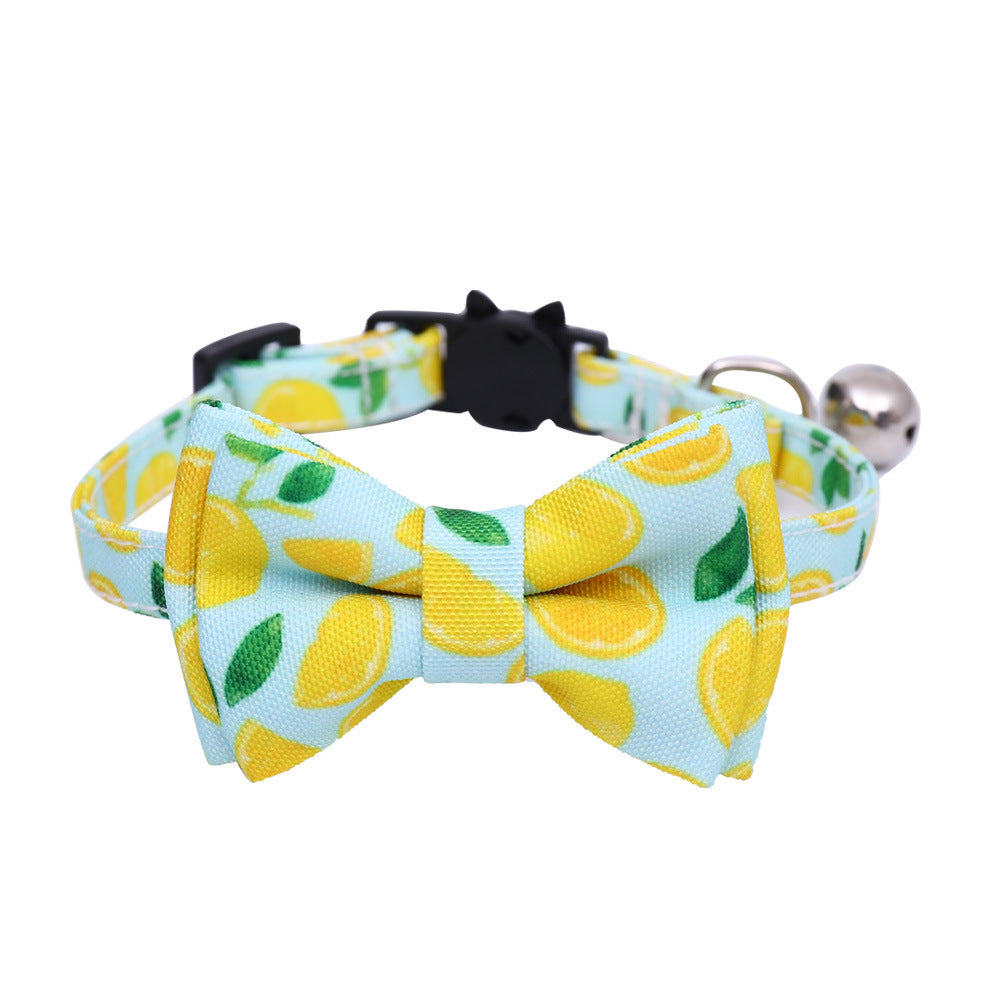 JMT-120458 Triangular Binder Pet Accessory with Fruit Patterns for Cats and Dogs