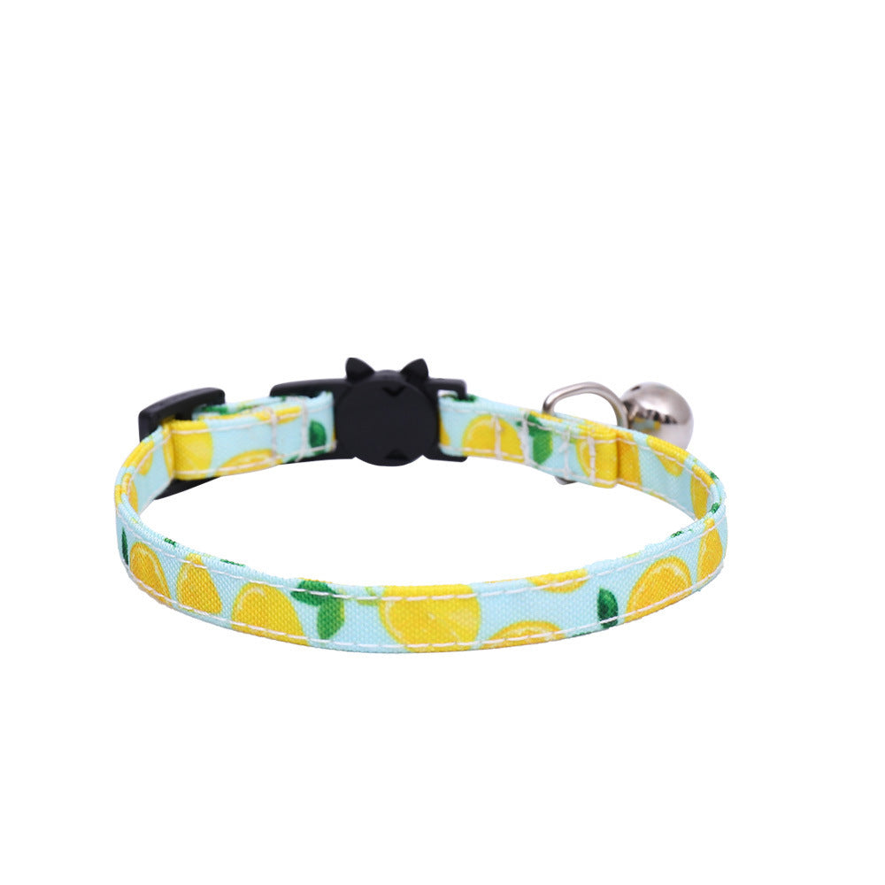 JMT-120458 Triangular Binder Pet Accessory with Fruit Patterns for Cats and Dogs