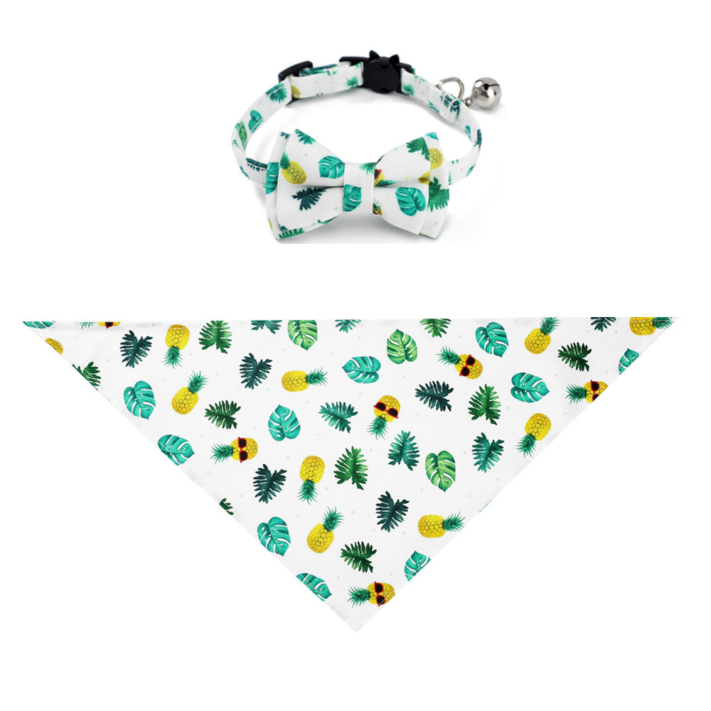 JMT-120458 Triangular Binder Pet Accessory with Fruit Patterns for Cats and Dogs