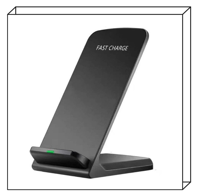 JMT-120650 Vertical Bracket Dual Coil Wireless Charger - 10W Fast Charging, QI Standard, Compatible with Various Devices