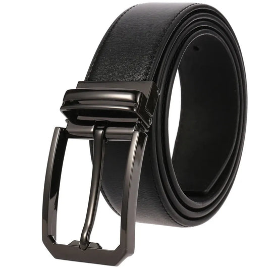 JMT-120714 Genuine Cowhide Leather Pin Buckle Belt for Men – Model LY35-3557-3