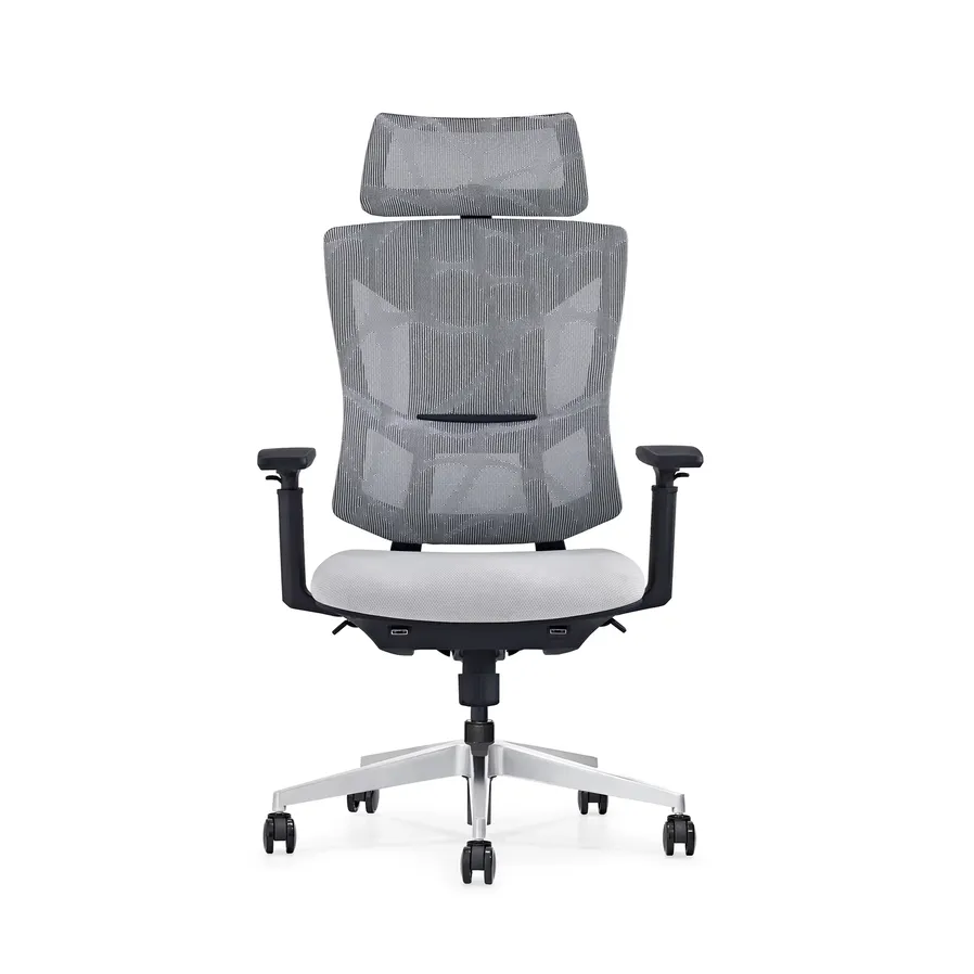 JMT-120714 Luxury Ergonomic Mesh Office Chair with Footrest - Executive Recliner for Managers