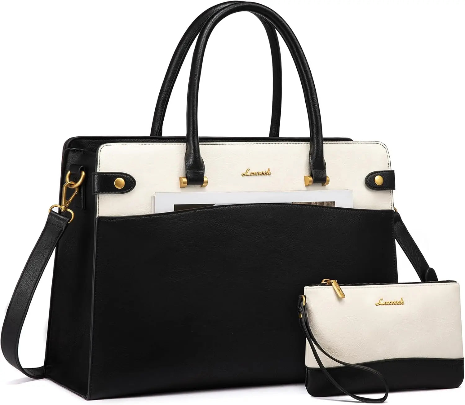 JMT-120778 Waterproof Ladies Tote Bag for 15.6-17in Laptops - Stylish Work Briefcase for Women