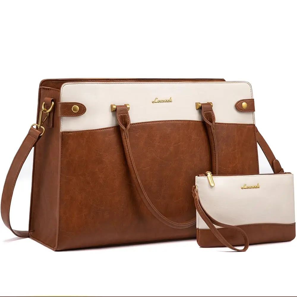 JMT-120778 Waterproof Ladies Tote Bag for 15.6-17in Laptops - Stylish Work Briefcase for Women