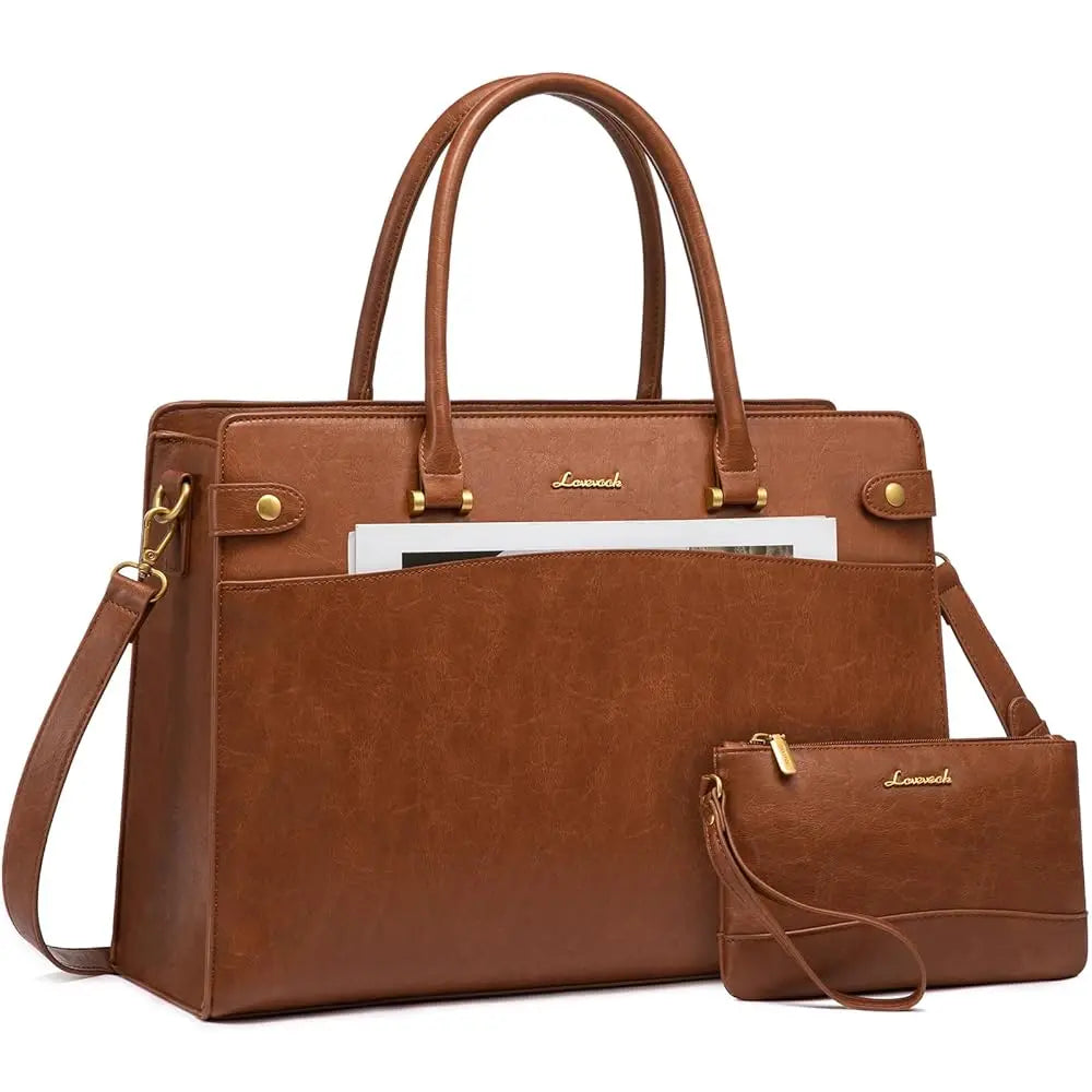 JMT-120778 Waterproof Ladies Tote Bag for 15.6-17in Laptops - Stylish Work Briefcase for Women