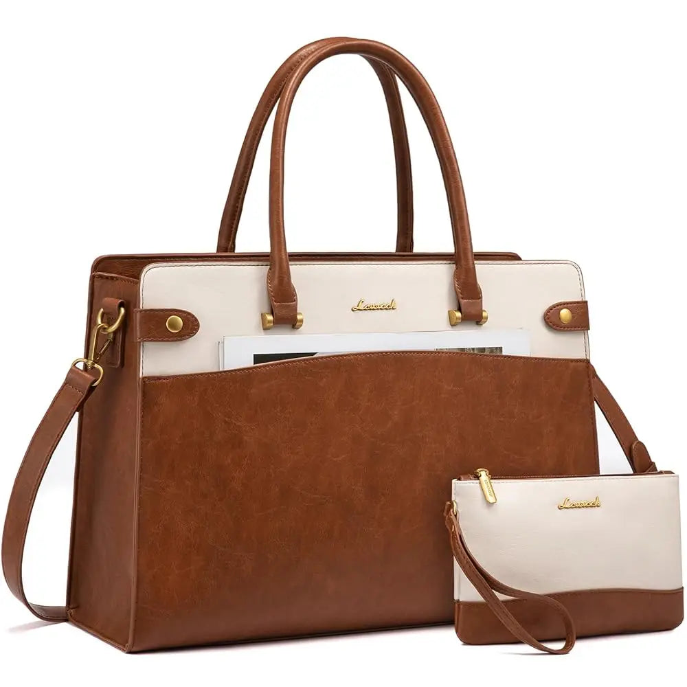 JMT-120778 Waterproof Ladies Tote Bag for 15.6-17in Laptops - Stylish Work Briefcase for Women