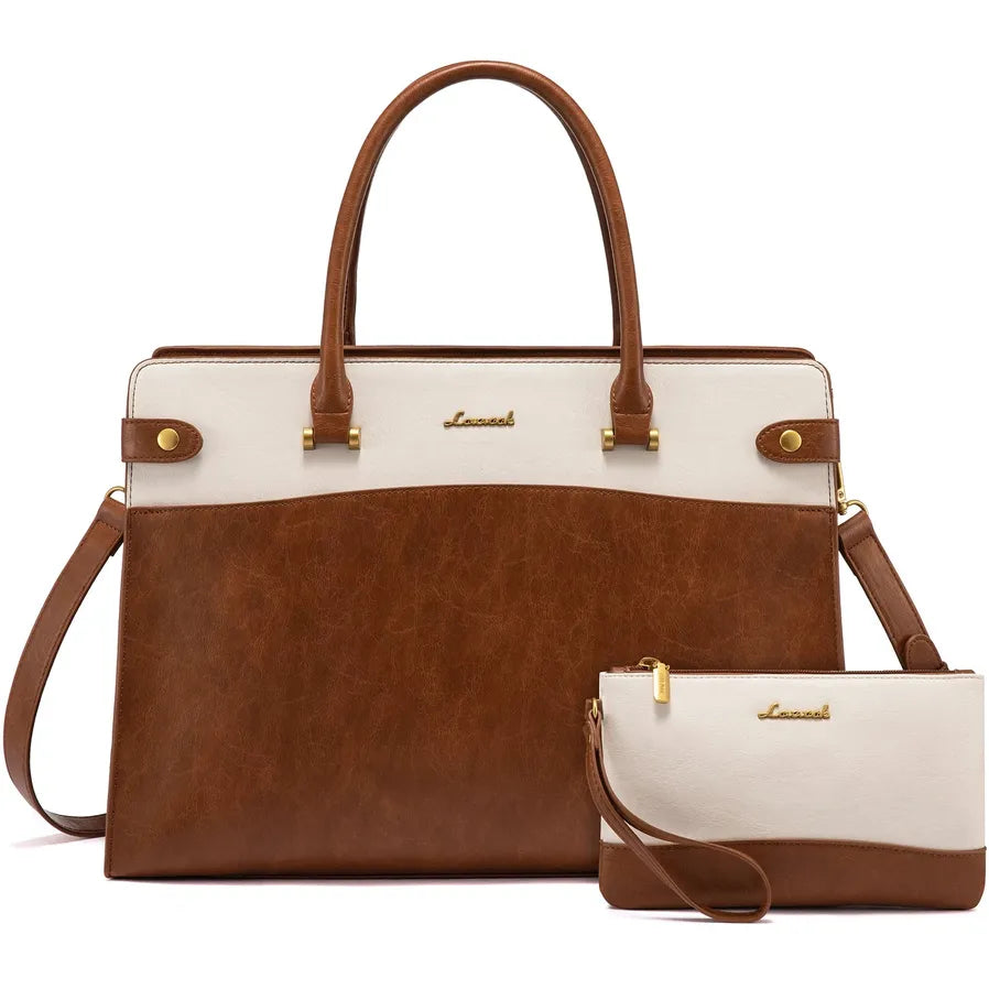 JMT-120778 Waterproof Ladies Tote Bag for 15.6-17in Laptops - Stylish Work Briefcase for Women