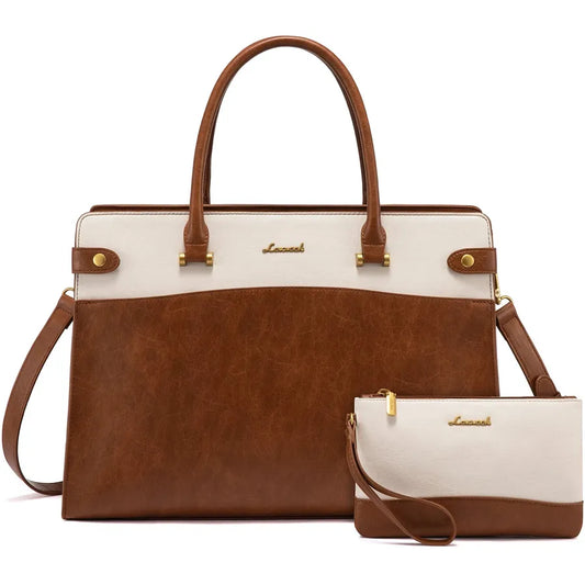JMT-120778 Waterproof Ladies Tote Bag for 15.6-17in Laptops - Stylish Work Briefcase for Women