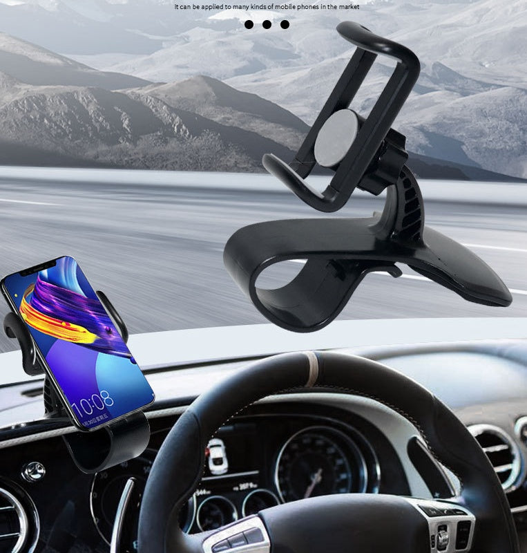 JMT-120970 360-Degree Rotating Car Clip Phone Holder - Adjustable & Stable Design in Black Gray