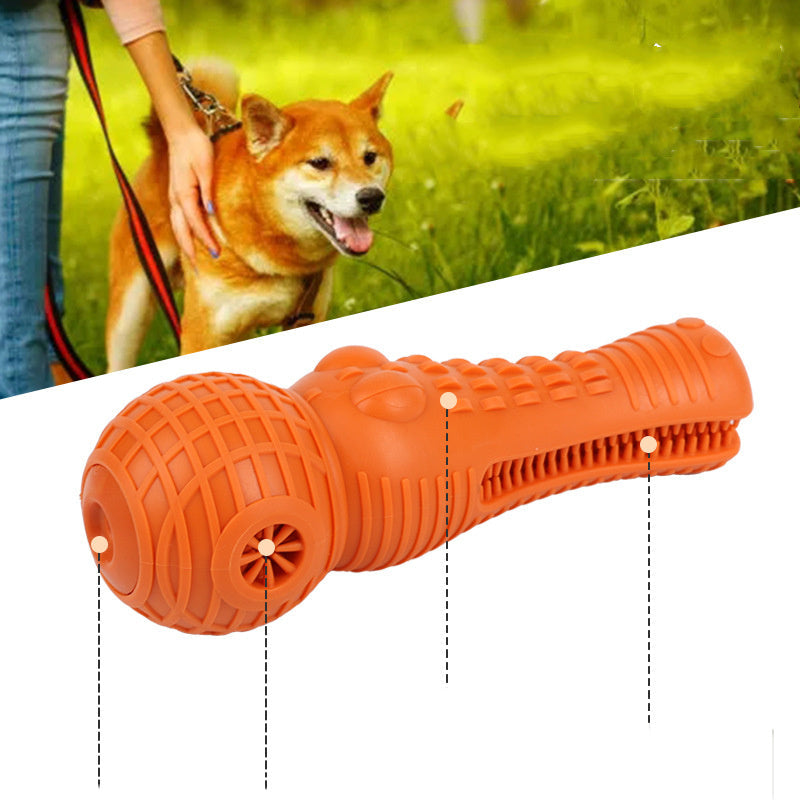 JMT-121098 Interactive Pet Chew Toy with Sound - TPR Molar Stick for Dogs, Available in Blue, Orange, Green
