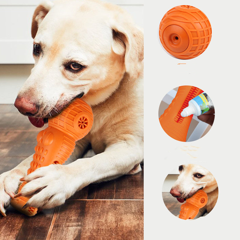 JMT-121098 Interactive Pet Chew Toy with Sound - TPR Molar Stick for Dogs, Available in Blue, Orange, Green