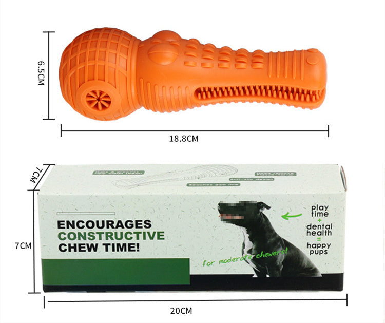 JMT-121098 Interactive Pet Chew Toy with Sound - TPR Molar Stick for Dogs, Available in Blue, Orange, Green
