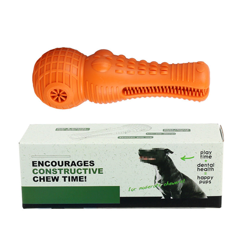 JMT-121098 Interactive Pet Chew Toy with Sound - TPR Molar Stick for Dogs, Available in Blue, Orange, Green