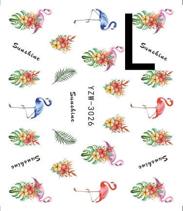 JMT-121418 Black Butterfly Water Nail Art Stickers - Simple and Stylish Design, 6.2 x 5.5 CM