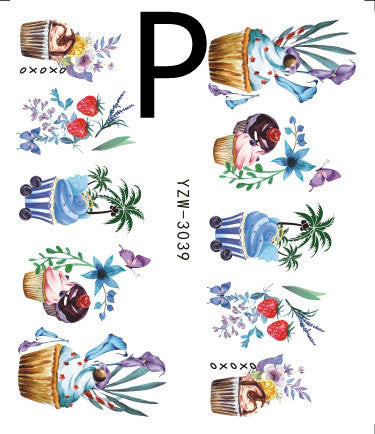 JMT-121418 Black Butterfly Water Nail Art Stickers - Simple and Stylish Design, 6.2 x 5.5 CM