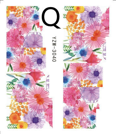 JMT-121418 Black Butterfly Water Nail Art Stickers - Simple and Stylish Design, 6.2 x 5.5 CM