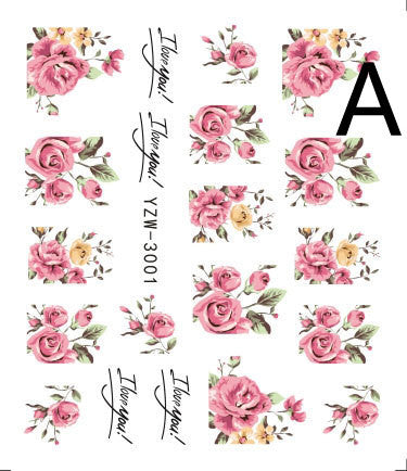 JMT-121418 Black Butterfly Water Nail Art Stickers - Simple and Stylish Design, 6.2 x 5.5 CM