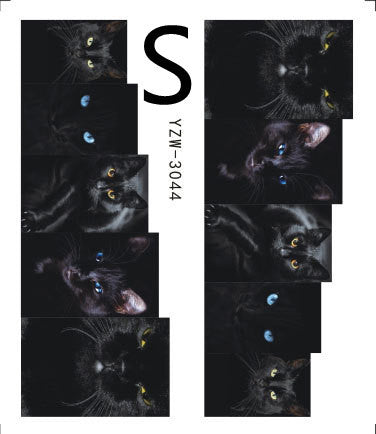 JMT-121418 Black Butterfly Water Nail Art Stickers - Simple and Stylish Design, 6.2 x 5.5 CM