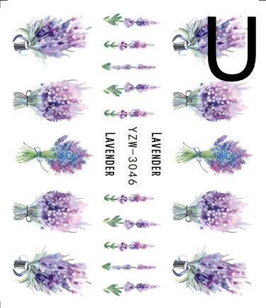 JMT-121418 Black Butterfly Water Nail Art Stickers - Simple and Stylish Design, 6.2 x 5.5 CM