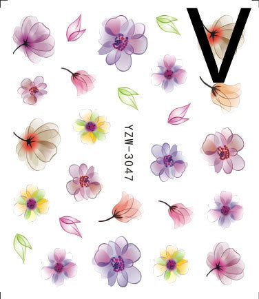 JMT-121418 Black Butterfly Water Nail Art Stickers - Simple and Stylish Design, 6.2 x 5.5 CM