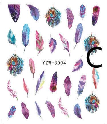 JMT-121418 Black Butterfly Water Nail Art Stickers - Simple and Stylish Design, 6.2 x 5.5 CM