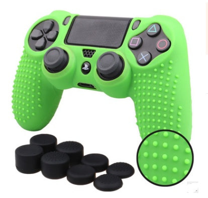 JMT-121418 Silicone Non-Slip Case Cover for PS4 DualShock 4 Controllers with Joystick Caps
