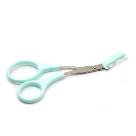 JMT-121546 Eyebrow Trimmer Scissors with Built-in Comb for Precision Grooming and Shaping