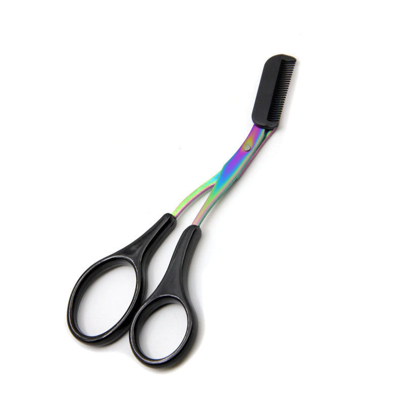 JMT-121546 Eyebrow Trimmer Scissors with Built-in Comb for Precision Grooming and Shaping