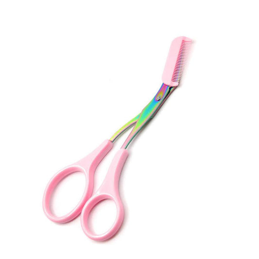 JMT-121546 Eyebrow Trimmer Scissors with Built-in Comb for Precision Grooming and Shaping