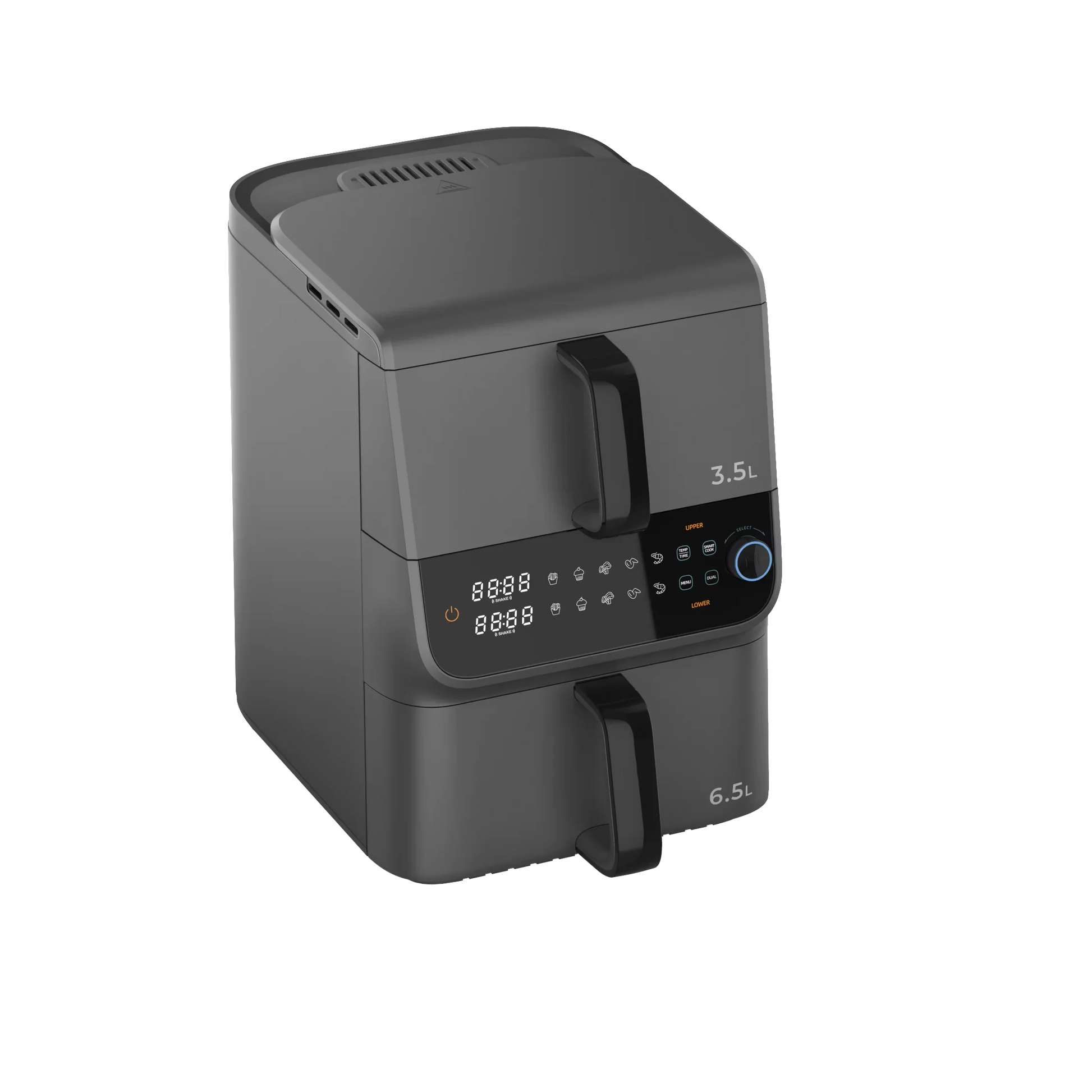 JMT-121866 10L Dual Core Air Fryer with Digital Display - Oil-Free Multi-functional Cooking Appliance