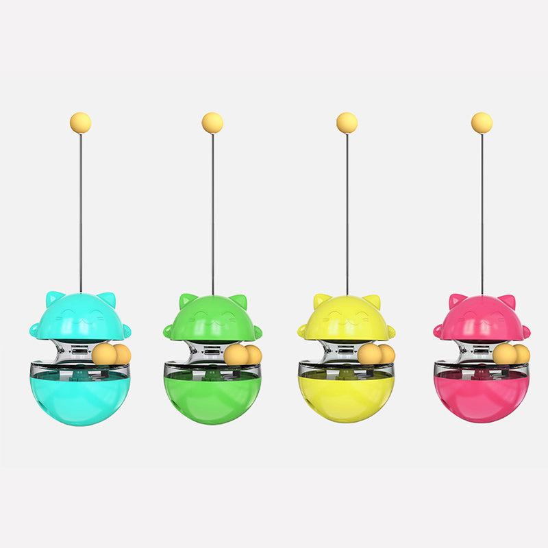 JMT-122250 Interactive Cat Food Dispenser Tumbler Toy for IQ Training and Healthy Play, 10x10x13.5cm