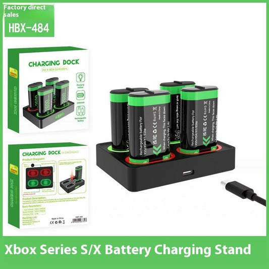 JMT-122442 Battery Charging Base for Xbox One and Xbox Series S/X Controllers, Portable Design, ABS Material