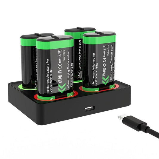 JMT-122442 Battery Charging Base for Xbox One and Xbox Series S/X Controllers, Portable Design, ABS Material
