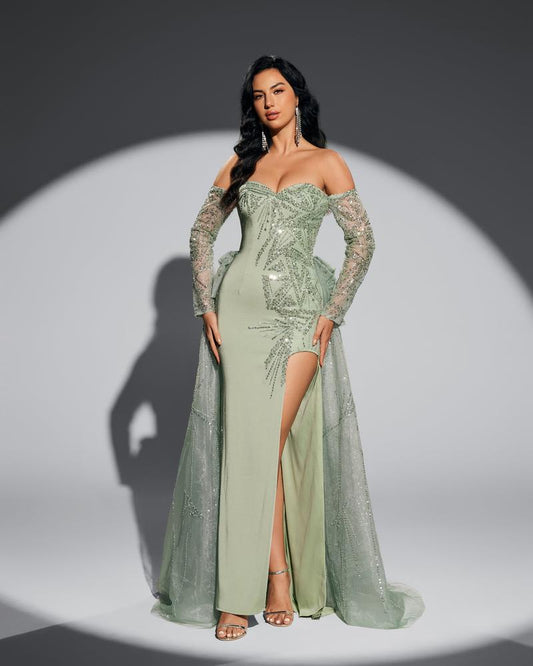 JMT-122506 Elegant Green Women's Dress - Model SH0026