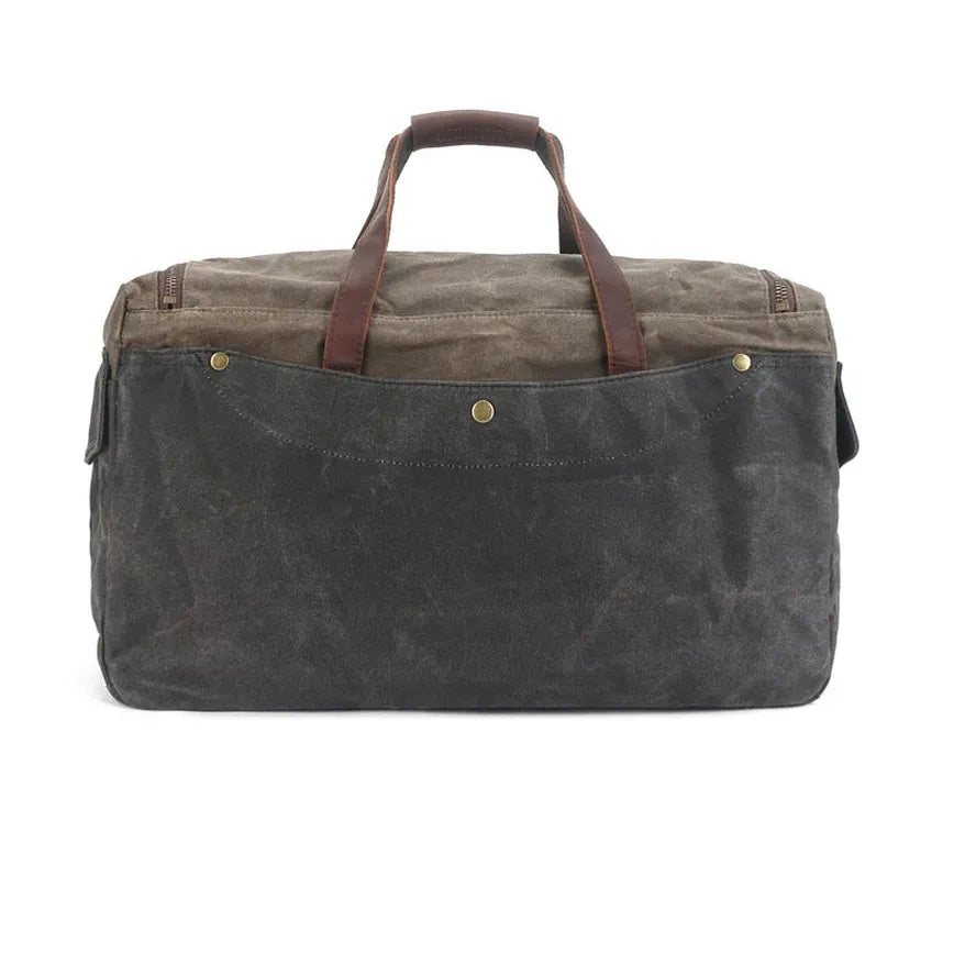 JMT-122506 Retro Waterproof Men's Travel Bag - Large Capacity Fitness and Outdoor Shoulder Bag in Dark Grey, Khaki, and Army Green