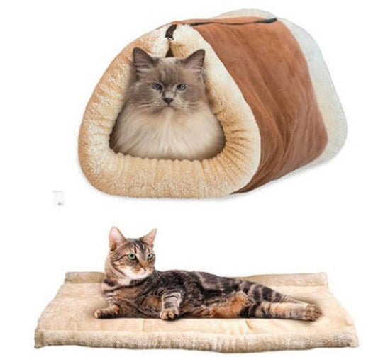 JMT-122570 Cozy Cat Tunnel Sleeping Bag Nest with Crinkle Sound for Enhanced Playtime