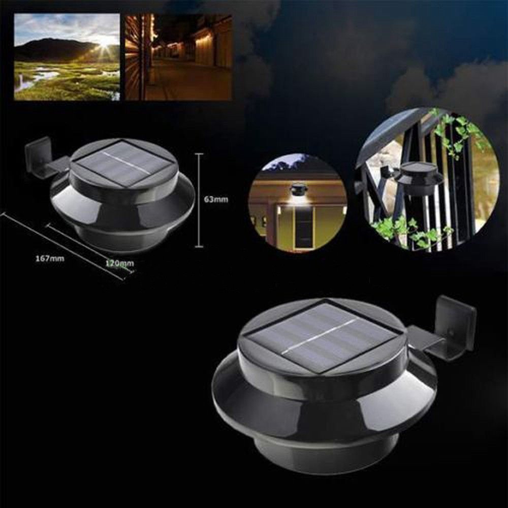 JMT-122762 Solar-Powered 3-LED Wall Light for Corridors and Outdoor Spaces