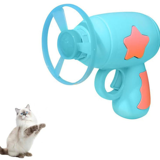 JMT-123082 Interactive Spinning Cat Toy with Launching Frisbees for Indoor Fun