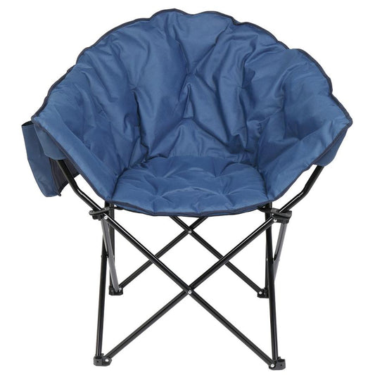 JMT-123146 Sturdy Blue Camping Chair with Steel Frame - Supports Up to 120kg
